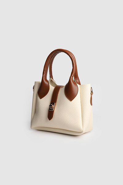 La La'Graccio Paris La'Graccio Paris Women's Berlin Puppy Handbag and Strap Bag Cream Tan