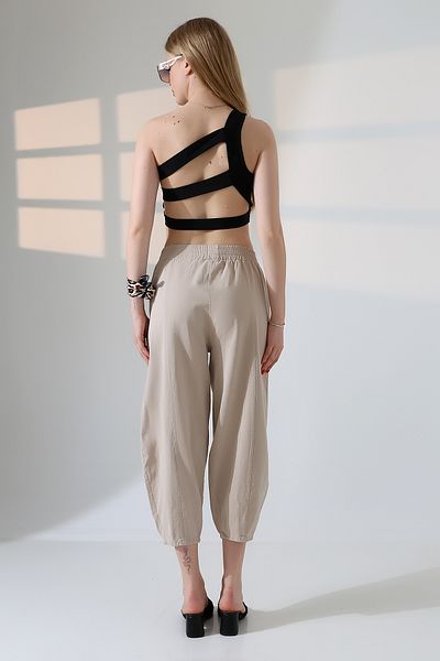 LOKADI Women's Soft Texture Premium Skinny Leg Gabardine Trousers