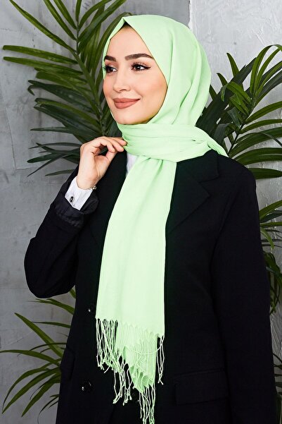 Golden Rose Cotton Emerald Tassel Shawl