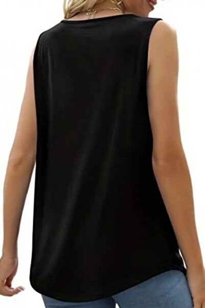 Mossta Round Neck Lace Detailed Viscose Blouse - Black