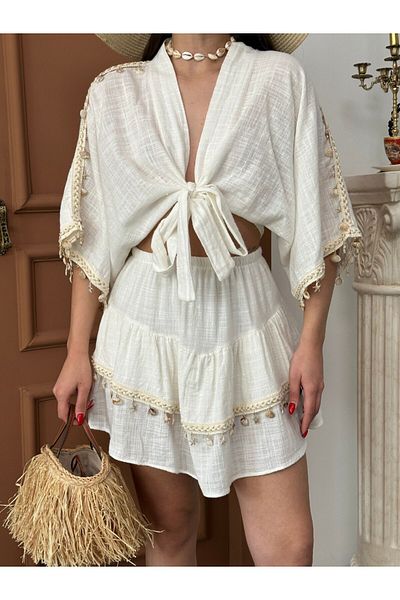 LOKADI Women's Accessory Detailed Double Suit