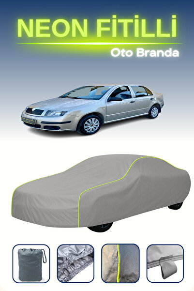 Cemku Shine رمادي [سكودا فابيا سيدان 2001 - 2006] مشمع سيارة متوافق مع حبال ا...