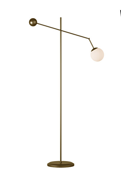 avizade ARTEA Eskitme Asimetrik Lambader – Opal Cam Başlık ve 90° Ayarlanabilir Kol ile Modern Zarafet