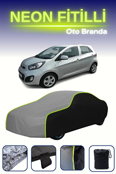 Cemku Fast أسود-رمادي-أسود [كيا بيكانتو - 5 أبواب 2011 - 2015] مشمع سيارة متو...