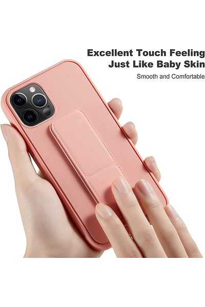 Generic Case Cover For iPhone 13 Pro with Magnetic Stand & Holder, Premium Silicone Hand Strap and Grip