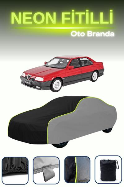 Cemku Shade قماش مشمع سيارة رمادي-أسود-رمادي [ألفا روميو 164] متوافق مع قماش ...