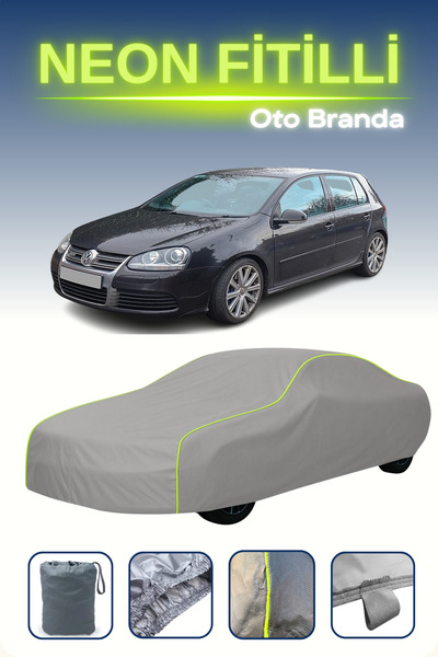 Cemku Shine رمادي [Volkswagen Golf V R32 5 أبواب 2005 - 2008] مشمع سيارة بحبل...