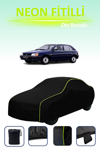 Cemku Cool أسود [Toyota Starlet 5 أبواب 1990 - 1996] مشمع سيارة متوافق مع حبا...