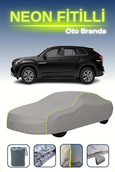 Cemku Shine رمادي [فولكس فاجن أطلس كروس سبورت 2019 - 2021] مشمع سيارة بحبل نيون، مقاوم للماء والغبار