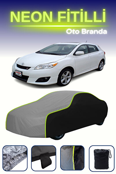 Cemku Fast أسود-رمادي-أسود [تويوتا ماتريكس] مشمع سيارة متوافق مع حبال النيون،...