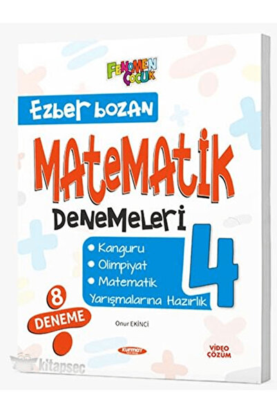 Kurmay Yayınları Fenomen Çocuk 4. Sınıf Ezber Bozan Matematik Denemeleri / Ku...