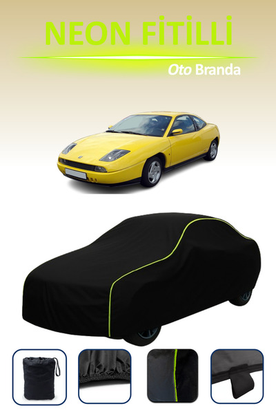 Cemku Cool أسود [فيات كوبيه] متوافق مع مشمع السيارة المضلع النيون، مقاوم للما...