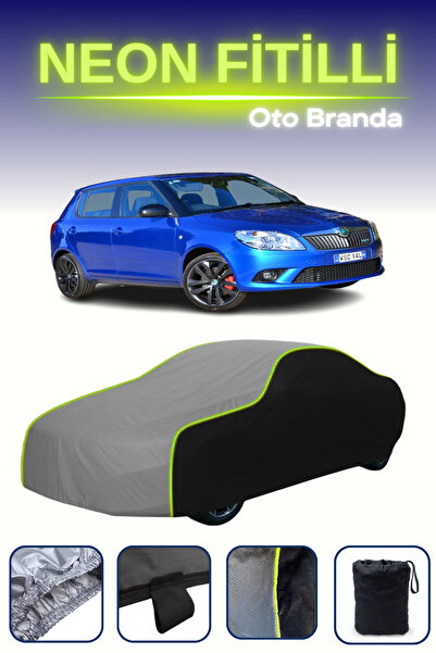 Cemku Fast أسود-رمادي-أسود [سكودا فابيا Rs 2010 - 2014] مشمع سيارة متوافق مع ...