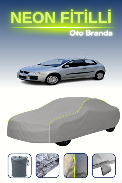 Cemku Shine رمادي [Fiat Stilo 3 أبواب 2001 - 2006] مشمع سيارة متوافق مع حبال ...