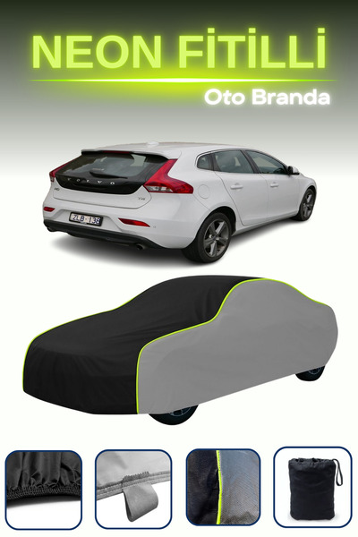 Cemku Shade رمادي-أسود-رمادي [فولفو V40 كروس كانتري 2012 - 2016] قماش مشمع سي...