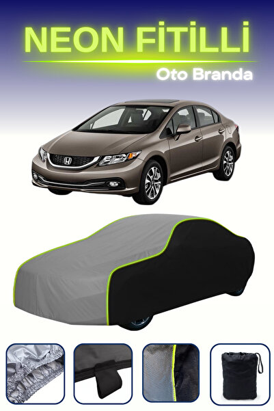 Cemku Fast أسود-رمادي-أسود [هوندا سيفيك سيدان 2008 - 2012] مشمع سيارة متوافق ...