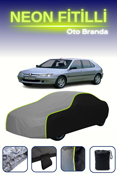 Cemku Fast أسود-رمادي-أسود [بيجو 306 5 أبواب 1997 - 2001] مشمع سيارة متوافق م...