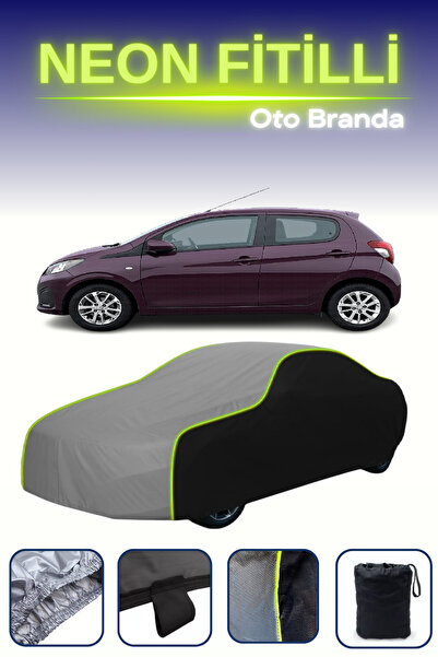 Cemku Fast أسود-رمادي-أسود [بيجو 108 5 أبواب 2014 - 2021] مشمع سيارة متوافق م...