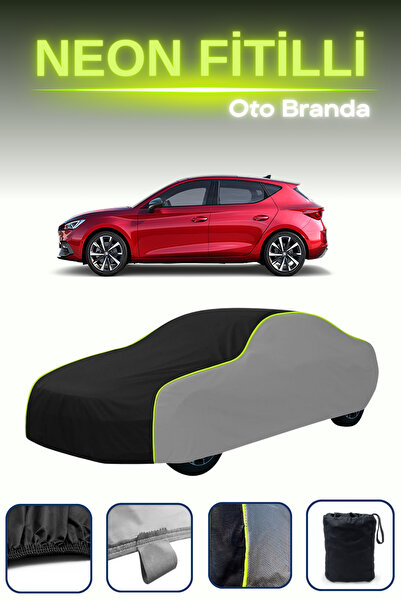 Cemku Shade رمادي-أسود-رمادي [سيات ليون هاتشباك] غطاء سيارة متوافق مع حبال ال...