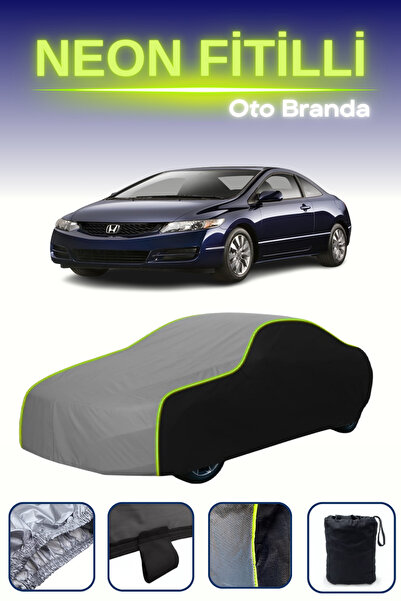 Cemku Fast أسود-رمادي-أسود [هوندا سيفيك 8 كوبيه] غطاء سيارة متوافق مع حبال ال...