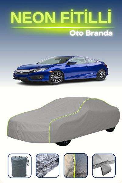 Cemku Shine رمادي [هوندا سيفيك 9 كوبيه] مشمع سيارة متوافق مع حبال النيون، مقا...