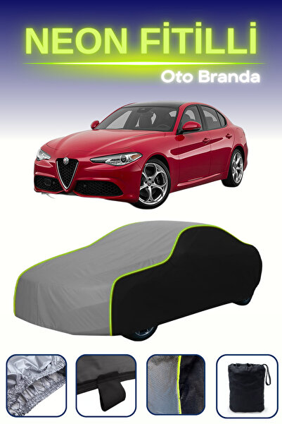 Cemku Fast أسود-رمادي-أسود [ألفا روميو جوليا 2016 - 2021] مشمع سيارة متوافق م...