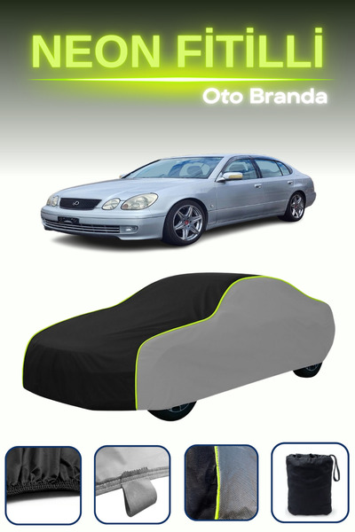 Cemku Shade رمادي-أسود-رمادي [تويوتا أريستو] مشمع سيارة متوافق مع حبال النيون...