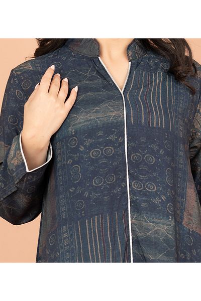 IKKXA Multicolor Patterns Modern Jalabiya