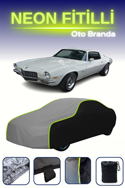 Cemku Fast أسود-رمادي-أسود [شيفروليه كامارو 2] غطاء سيارة متوافق مع حبال الني...