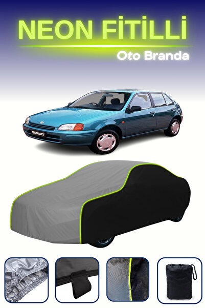 Cemku Fast أسود-رمادي-أسود [Toyota Starlet 5 أبواب 1996 - 1999] مشمع سيارة مت...