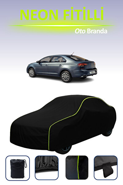 Cemku Cool أسود [فولكس فاجن بولو سيدان 2010 - 2021] مشمع سيارة متوافق مع حبال...