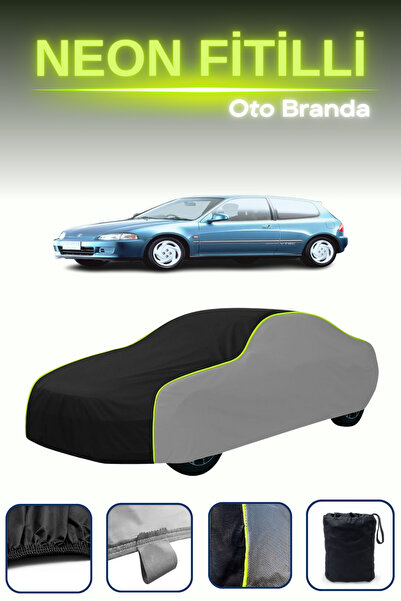 Cemku Shade رمادي-أسود-رمادي [هوندا سيفيك 5 هاتشباك] قماش مشمع سيارة نيون متو...