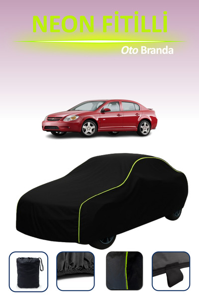 Cemku Cool أسود [شيفروليه كوبالت سيدان 2008 - 2010] مشمع سيارة متوافق مع حبال...