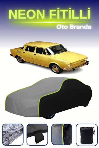 Cemku Fast أسود-رمادي-أسود [سكودا 100/110 1969 - 1977] مشمع سيارة متوافق مع ح...