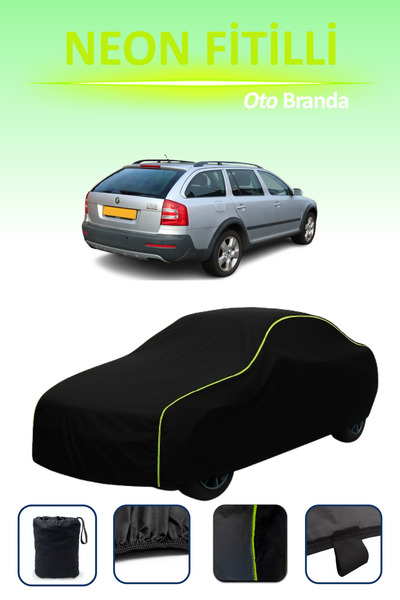 Cemku Cool أسود [سكودا اوكتافيا سكاوت 2006 - 2008] مشمع سيارة متوافق مع النيون، مقاوم للماء والغبار