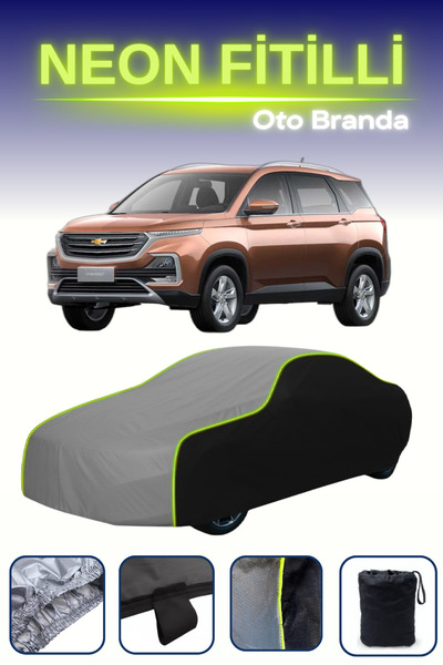 Cemku Fast أسود-رمادي-أسود [شيفروليه كابتيفا 1] مشمع سيارة متوافق مع حبال الن...