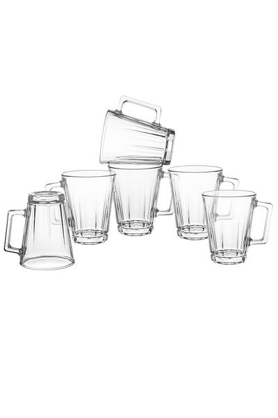 ALSAIF Saif Pure Chinese Glass Tea Cup Set, 250ml