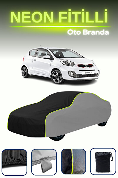 Cemku Shade رمادي-أسود-رمادي [كيا بيكانتو - 3 أبواب 2011 - 2015] قماش مشمع سيارة نيون مجهز متوافق مع سيارة نيون