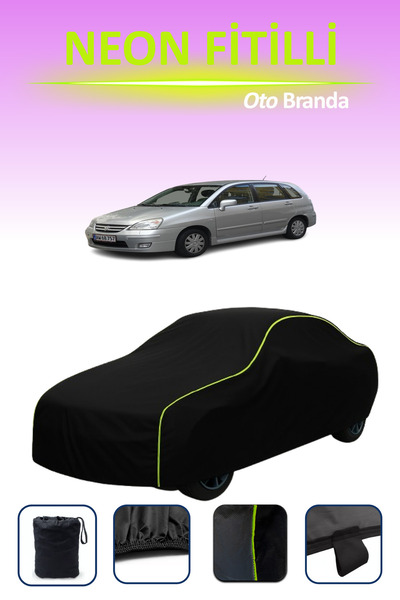 Cemku Cool أسود [سوزوكي إيريو / ليانا هاتشباك 2001 - 2007] مشمع سيارة مضلع ني...