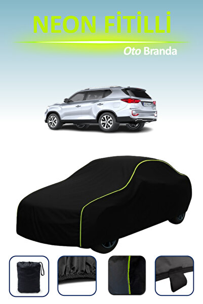 Cemku Cool أسود [سانج يونج ريكستون 2018 - 2021] مشمع سيارة متوافق مع حبال الن...