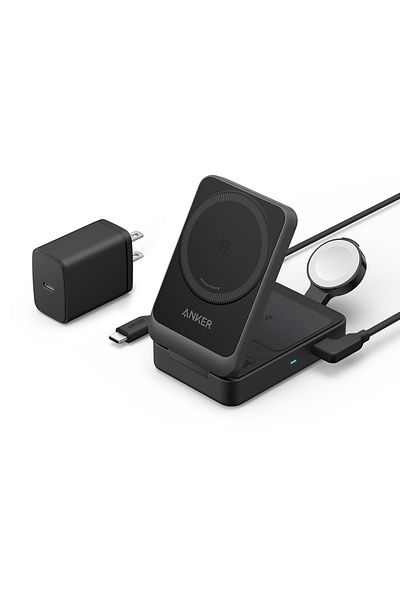 Anker MagGo 15W 3-in-1 Charging Station Qi2 Certified Wireless Charger