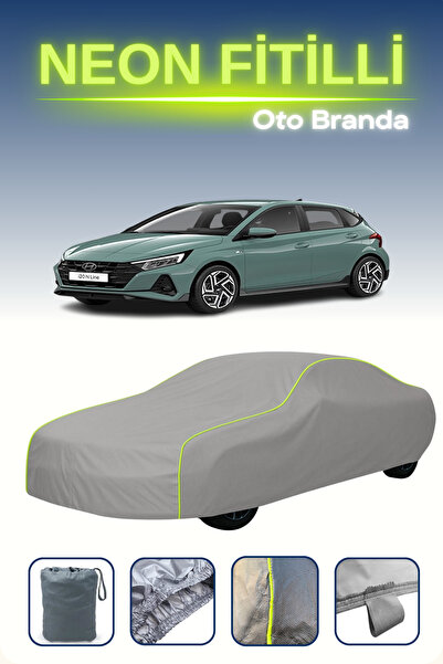 Cemku Shine Gri [Hyundai I20 3] Uyumlu Neon Fitilli Araba Brandası, Su ve Toz...