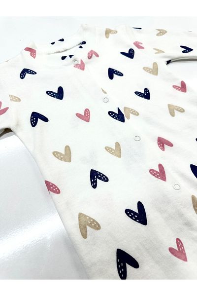 ENİA BABY Newborn Baby Booties Cotton Snap Rompers 0-3 Months (Baby Girl Boy Newborn)