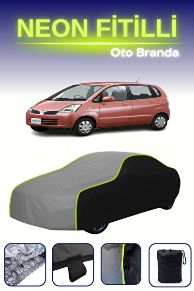 Cemku Fast أسود-رمادي-أسود [نيسان موكو] غطاء سيارة متوافق مع حبال النيون، مقا...