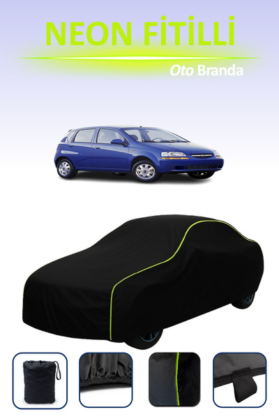 Cemku Cool أسود [شيفروليه أفيو/كالوس 5 أبواب 2002 - 2007] مشمع سيارة مضلع نيو...