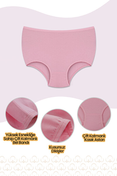 BEGATEKS Γυναικεία εσώρουχα ψηλόμεσο μεγάλο μέγεθος 7 πακέτο - βαμβακερό ύφασμα, 7 διαφορετικές επιλογές χρωμάτων