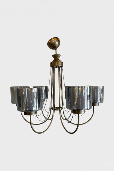 Favori Aydınlatma Favorite 6-Piece Antique Double Glass Chandelier