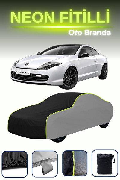 Cemku Shade قماش مشمع سيارة رمادي-أسود-رمادي [رينو لاجونا] متوافق مع قماش الن...