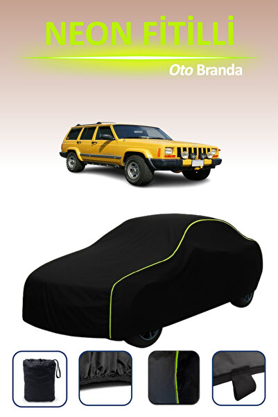 Cemku Cool أسود [جيب شيروكي 1997 - 2001] مشمع سيارة متوافق مع النيون، مقاوم ل...