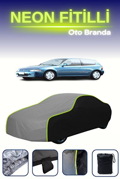 Cemku Fast أسود-رمادي-أسود [هوندا سيفيك 5 هاتشباك] غطاء سيارة متوافق مع حبال ...